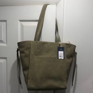 Universal Thread light green suede tote bag NWT